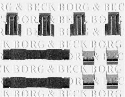 BORG & BECK bbk1094 -  Комплектующие, колодки дискового тормоза